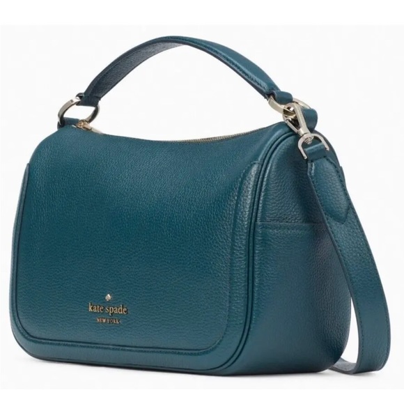 Kate Spade Smoosh Dark Green / Blue Leather Crossbody K6047 NWT $379 Retail FS - Picture 3 of 8